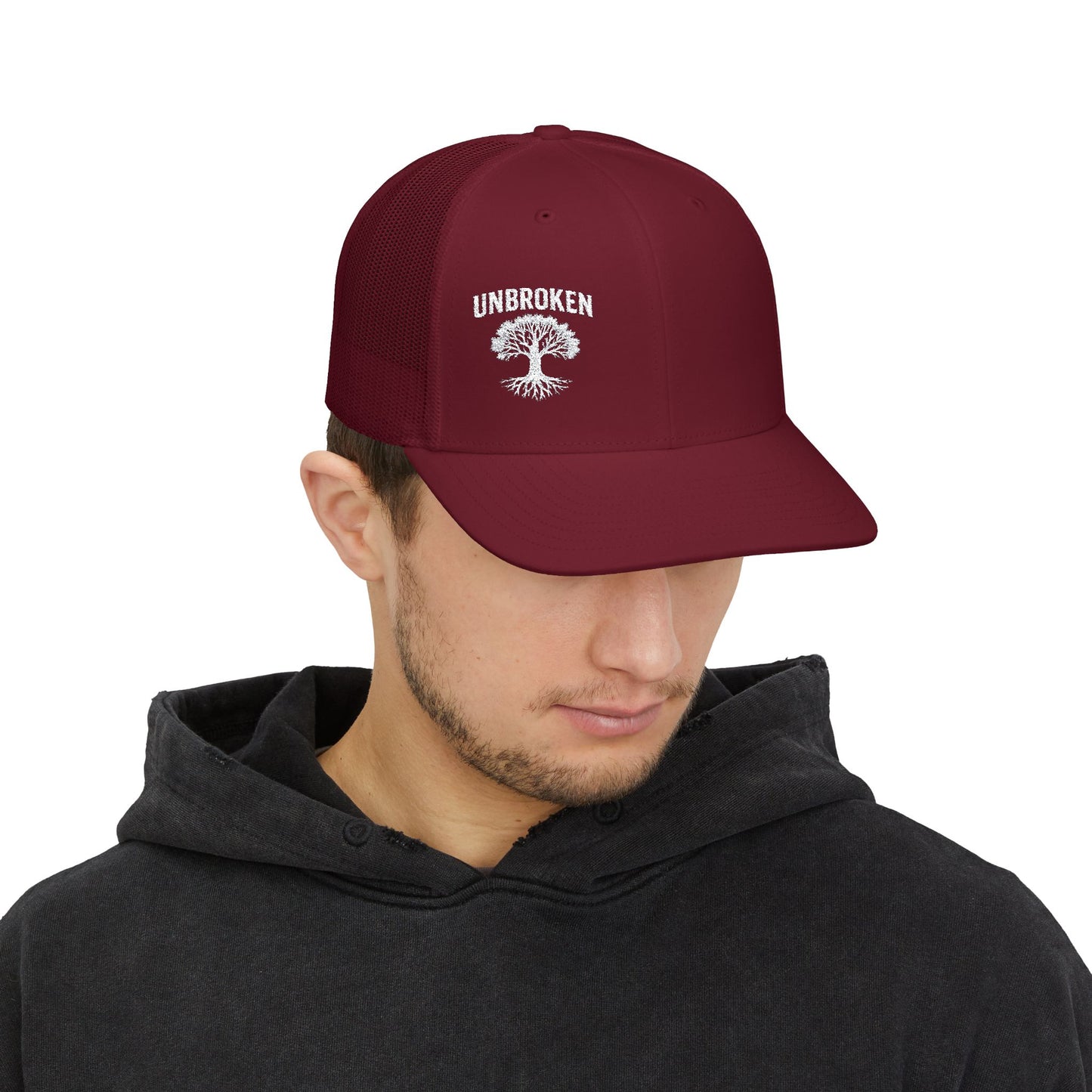 Unbroken Embroidered Snapback Trucker Cap