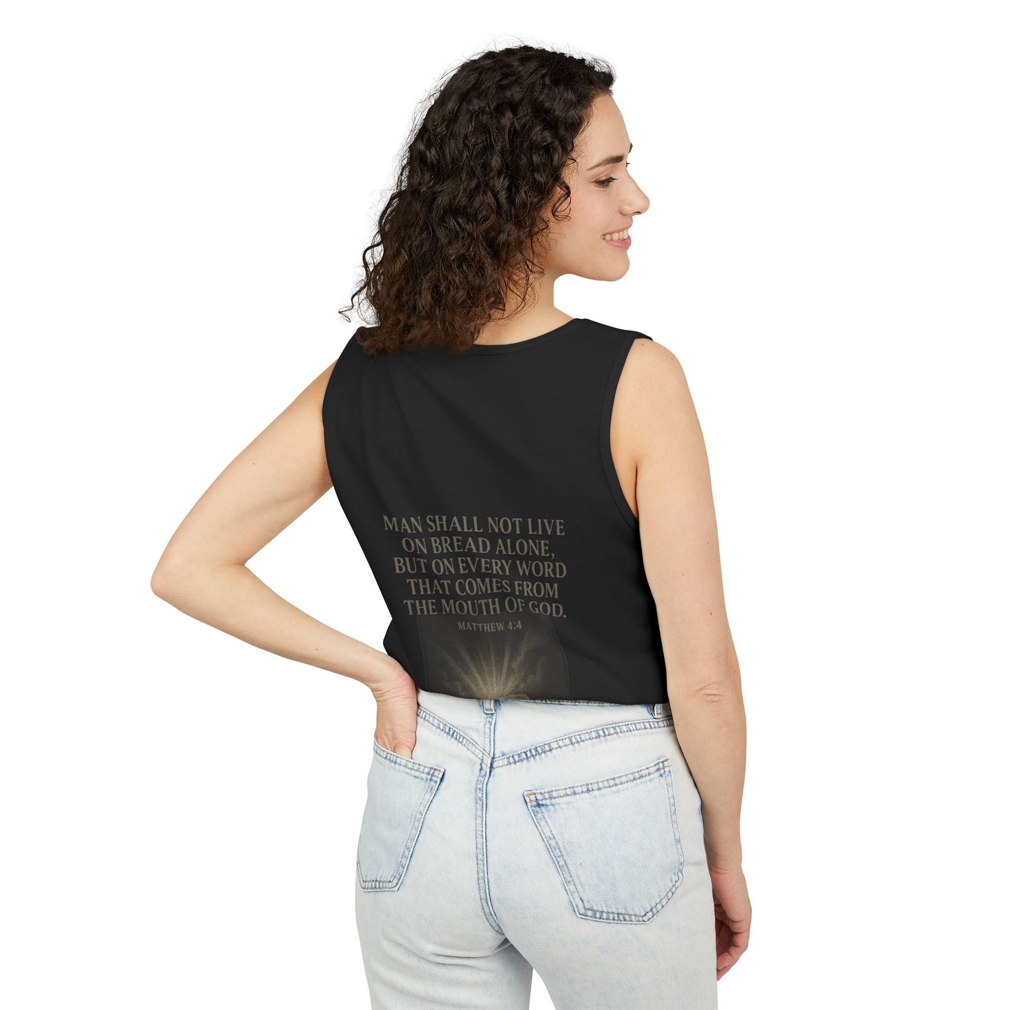Man Shall Not Live On Bread Alone Tank Top