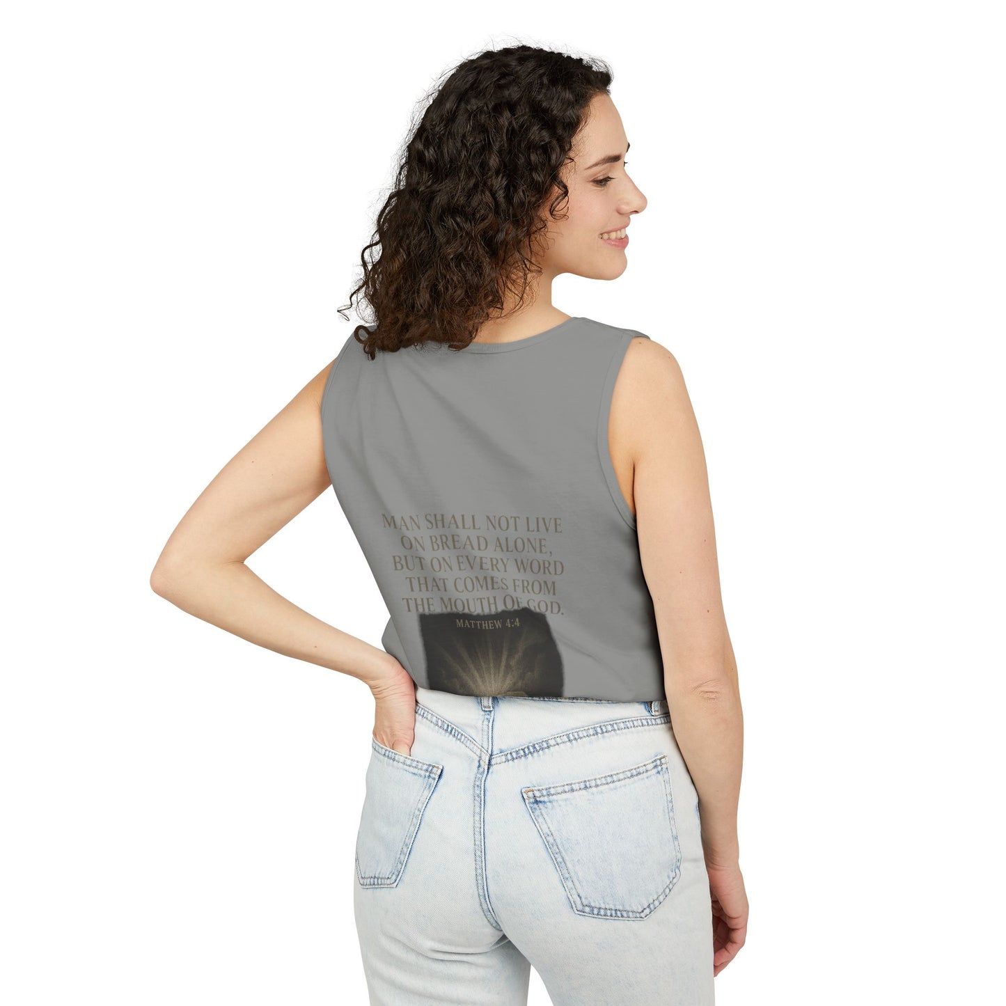 Man Shall Not Live On Bread Alone Tank Top