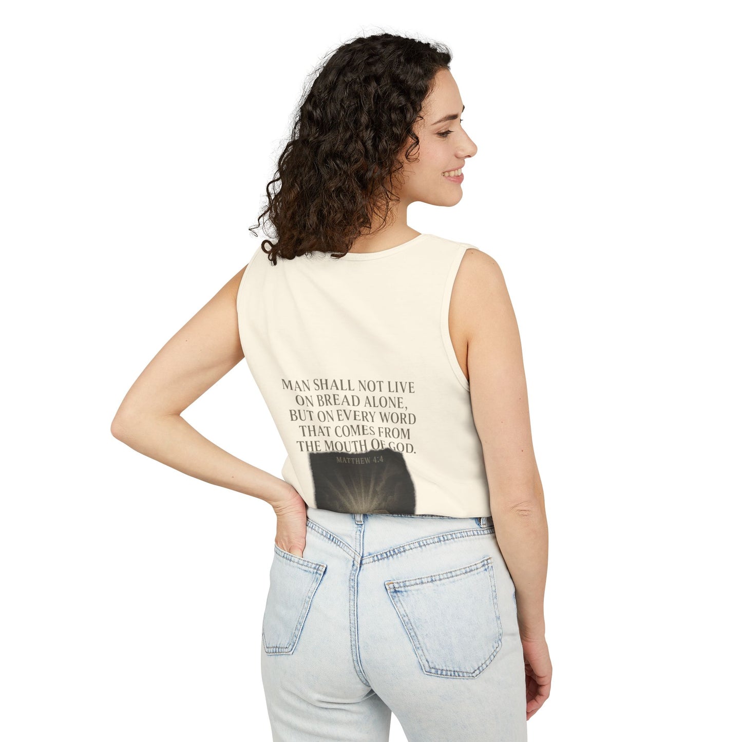 Man Shall Not Live On Bread Alone Tank Top