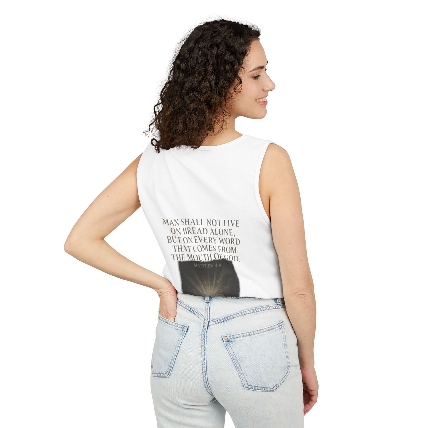 Man Shall Not Live On Bread Alone Tank Top